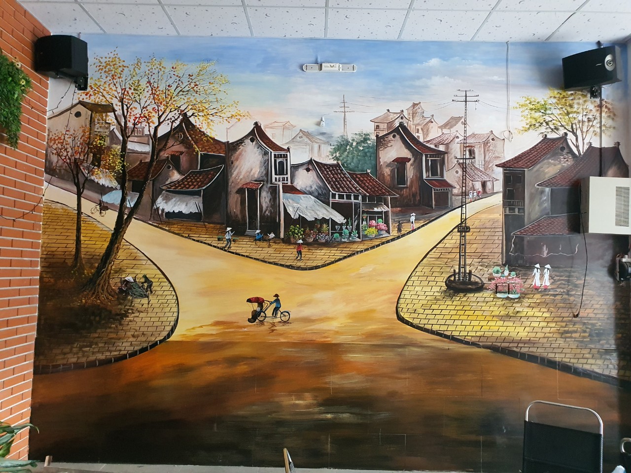 vẽ tranh tường quán cafe tại đồng nai